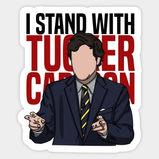 I Stand With Tucker Carlson Sticker